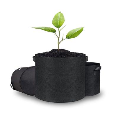 China Eco-Friendly 5 Pack 3 5 7 10 Gallon Tree Farm Grow Bags Felt Grow Bag Root Vegetables Garden Bed Felt for sale