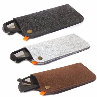 China Glass Storage Customized Logo Felt Eyeglasses Case Bags Adults Sunglasses Pouch Glass Filter Frame Box for sale