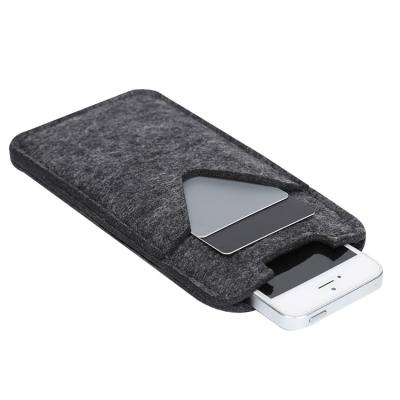 China Waterproof Convenience Mobile Phone Case Felt Bag Filler Felt Phone Bag Punch Felt Card Holder for sale