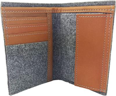 China Premium Foldable Felt Leather Men Felt Wallet Women Purse Wallet for sale