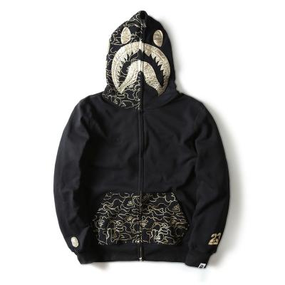 China Breathable Teenagers custom hoodie printing shark thin cardigan sweater autumn and winter men's hooded jacket for sale