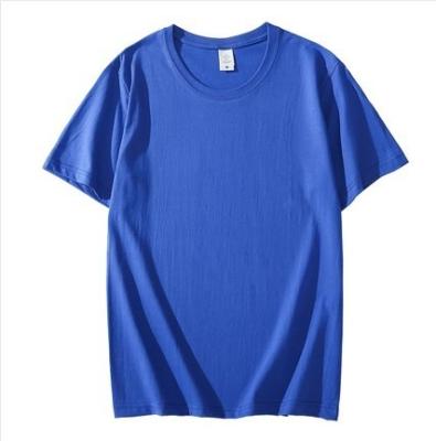 China Anti-wrinkle Heavyweight 220g combed cotton short-sleeved t-shirt men and women loose breathable bottoming shirt couple t-shirt for sale