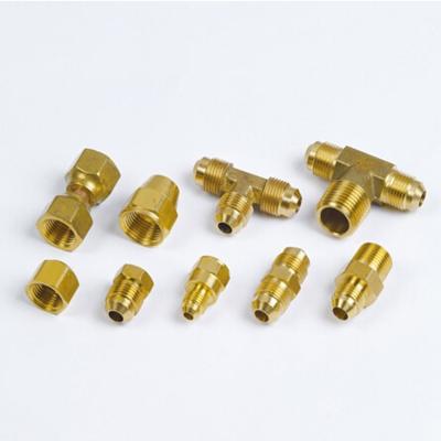 China Small Elbow Copper Brass Adapter Threaded Hose Fittings Metric Brass Hose Connectors Manufacturer for sale