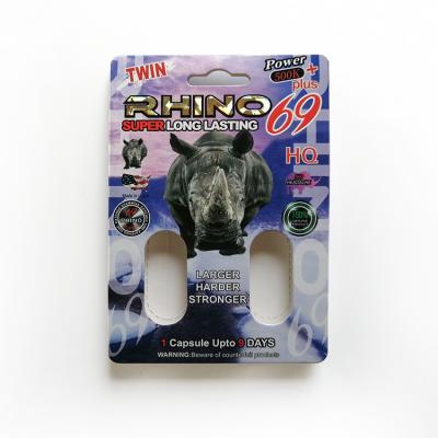 China Custom Male Enhancement Pill Plastic Bag Packaging Display Boxes And 3D Lenticular Package For Rhin Card for sale