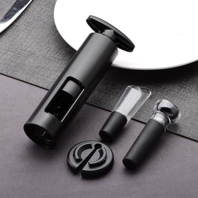 China Customized Hot-sale Customized Manual Bottle Opener Including Logo Viable Tin Foil Cutter and Wine Pourer Vacuum Stopper Wine Slider Gift BO for sale