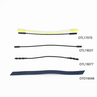 China Customized LOGO OEM ODM Popular design string cord colorful zipper rope slider rubber puller for garment for sale