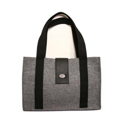 China Lightweight Fashion Logo Card Lady Bags Organizer Woman Tote Felt Shoulder Bag for sale