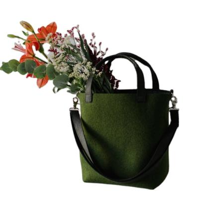 China Fashion Wine Carrier Multicolor Plant Nursery Nepal Bags Waterproof Stiff Felt Bag Color Chat for sale