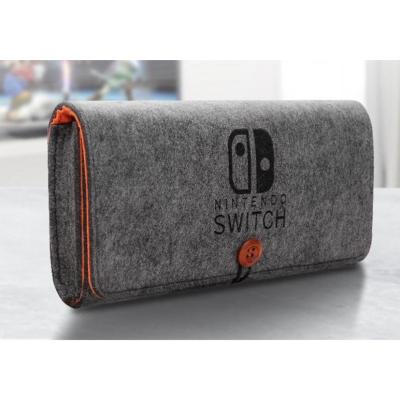 China Felt switch protection package. Switch Case with Felt Cartridges Holder Travel Carrying Case for sale