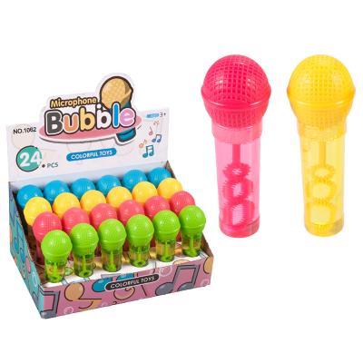 China Outdoor Play Kids Soap Plastic Bubble Tube Stick Toy Microphone Bubble Wands Toys Soap Bubble Bottles For Outdoor Play for sale