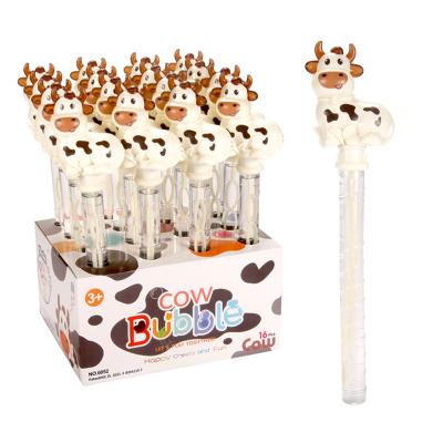 China 2022 Funny Bubble Wand Bubble Wand Bubble Game Amazon Cartoon Cow Shape 38cm Large Bubble Outdoor Hot Stick Cartoon for sale