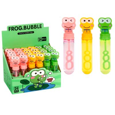 China 2022 Newest Cartoon Outdoor Bubble Toys Game 2022 Outdoor Wedding Frog Shape Party Soap Bubble Animal Magic Wand Bubble Stick Toy Best For Kids for sale