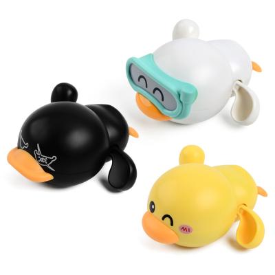 China Baby Magic Wand Up Bath Toys Hot Sale Baby Bath Toys Plastic Animal Bathtub Water Duck Swimming Wind Up Toys For Children for sale