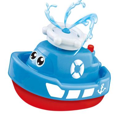 China Bath Toy Electric Spray Water Boat Toy Electric Cartoon Funny Baby Bath Toy for sale