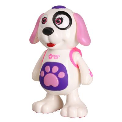 China Electric toy jumping dog with light and music 11.3*11.3*22cm for sale