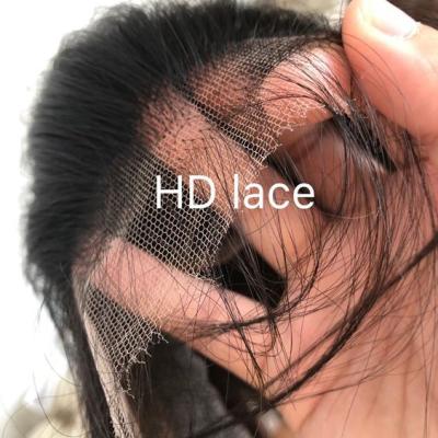 China Cuticle Aligned Hair Free Sample HD Sheer Lace Headband Without Tangle, Ear To Ear Swiss Lace Headband With Baby Hair Movie HD Sheer Swiss Lace Headband for sale