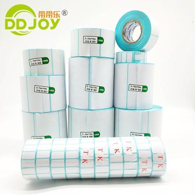 China Waterproof Direct Printer Supplies High Quality Cheap Die Cut For Supermarket Logistics Paper Rolls Self Adhesive Thermal Sticker for sale