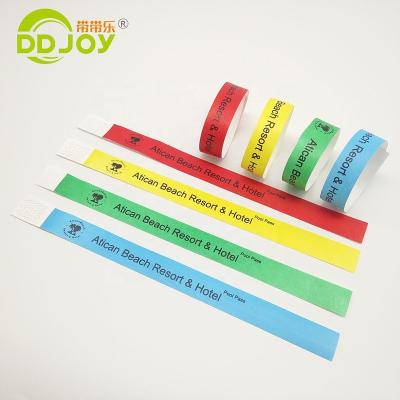 China Wholesale Custom Colorful Festival Wrist Band Park Event VIP Tickets VIP Tyvek Paper Wristband From Europe for sale