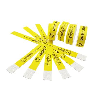 China Events Festival Waterproof Cheap Custom Wrist Band One Time Use Wristband Tyvek Paper Wristband for sale