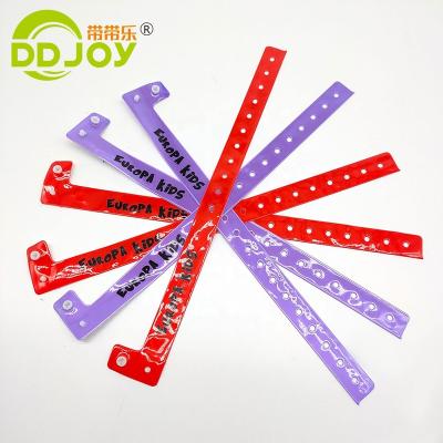 China Custom Preferred Party Events Party Item Tear Resistant PVC Waterproof Wristband Plastic Vinyl Disposable Wristband for sale