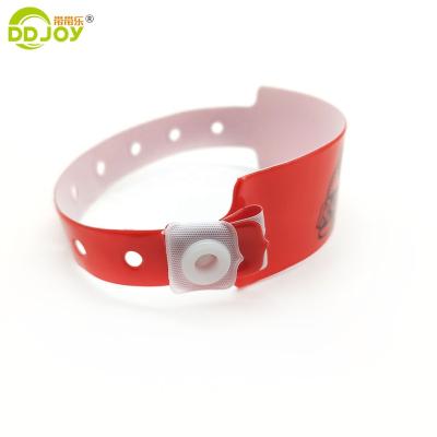 China One Time Use Clear Hotel Identification Waterproof Vinyl PVC Plastic Wrist Band Wristbands for sale