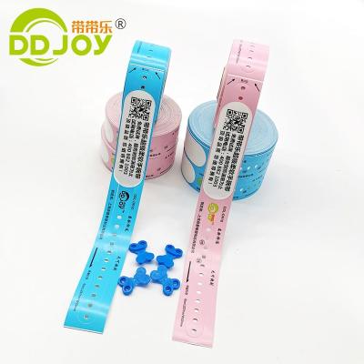 China One Time Use Waterproof Thermal Print Wristband Wristbands Hospital ID Medical Wristband for sale