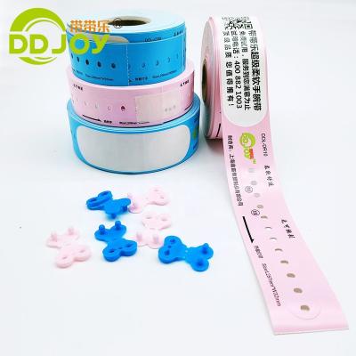 China Disposable Medical Thermal ID Bands Printing Barcode Roll Wristband Waterproof Customized Hospital Patient ID Thermal Wristband for sale