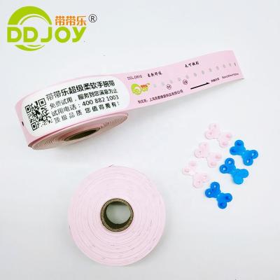 China DDJOY Waterproof High Quality Disposable Barcode Waterproof Disposable Custom Adult Child Wristband Heat Sensitive Paper Printable Wristband for sale