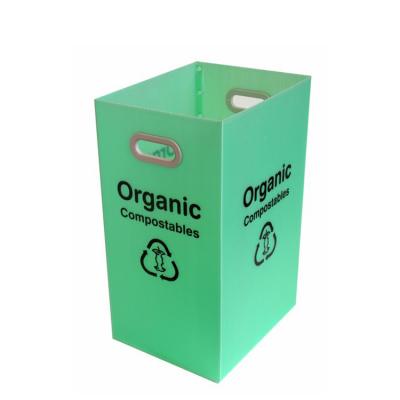 China Sustainable Recycling Container PP Corrugated Stackable Blue Recycling Plastic Bins Recycle Bins Amazon Plastic Storage Box for sale