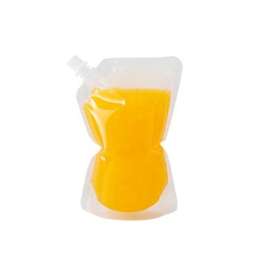 China Aseptic Transparent Reusable Juice Drink Bag Stand Up Spout Pouch for sale