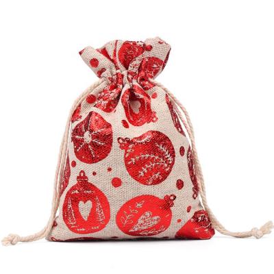 China Sustainable Custom Christmas Wreath Storage Bags With Drawstring For Candy And Gifts for sale