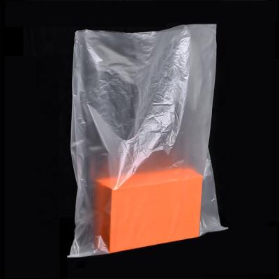 China Food Grade Recyclable Transparent Three Side Seal HDPE Flat Open Top Plastic Bags for sale