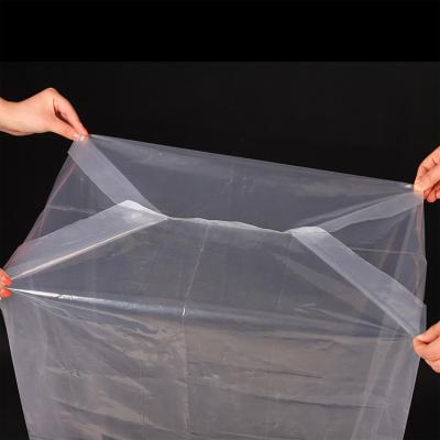 China Custom Moisture Proof HDPE LDPE Dust Liner Box Cardboard Square Bottom Plastic Bag for sale