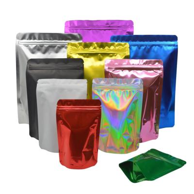 China Recyclable Mylar Aluminum Foil Stand Up Ziplock Bags With Zipper for sale