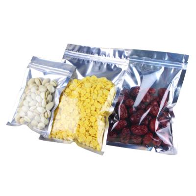 China Smell Proof Clear Aluminum Foil Mylar Zipper Lock Moisture Proof Resealable Bags for sale