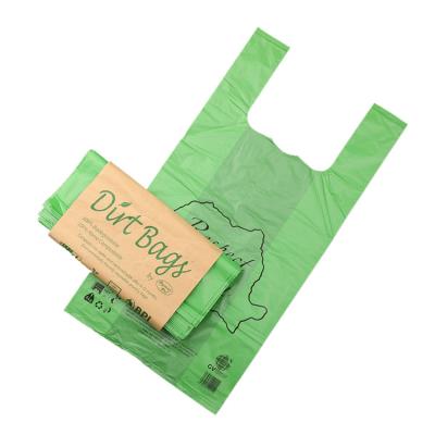 China Wholesale Food 100% Biodegradable Supermarket Eco Friendly Plastic Shopping Bags 180 Days for sale