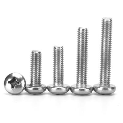 China DIN7985 Stainless Steel Pan DIN7985 Phillips Cross Recessed Pan Head Stock Machine Screw OEM Support for sale