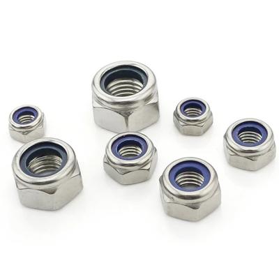 China Hot Sale Factory Price M3-m20 Heavy Industry Stainless Steel Din Stainless Steel Hex Nut Nylon Insert Lock Nut for sale