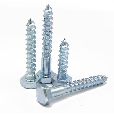 China Hexagon Carbon Steel Bugle Head Phosphating Galvanized Bulk Packing M16 Din571 Standard Wood Screw for sale