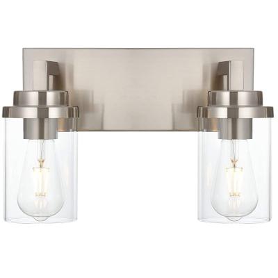 China Hot Sale Modern 3 Lights Glass Vanity Wall Light LED Bathroom Vanity Indoor Wall Light for sale