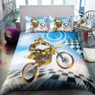 China Own Design Quilt Cover BOMCOM High Quality Sports Series Embroidery Pillow Covers 3d Printed Cartoon Bedding Duvet Cover for sale