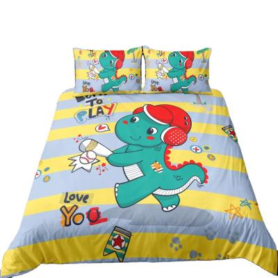 China Own Design Duvet Cover BOMCOM Factory Direct Dinosaur Series Printed 3d Bedding Kids Rooms Duvet Cover for sale