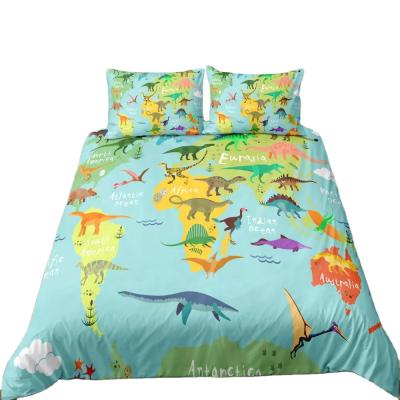 China Own Design Duvet Cover BOMCOM Factory Supply Dinosaur Series Cartoon 3d Direct Bed Quilt Cover for sale