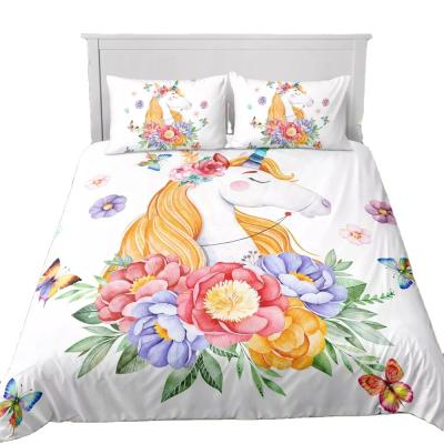 China Own Series Direct Comforter Flower Design Quilt Cover BOMCOM Factory Supply Luxury Microfiber Duvet Cover Set for sale