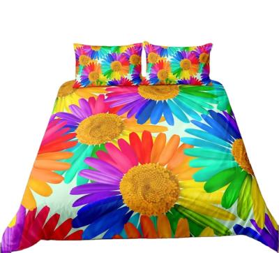 China Own Design Duvet Cover BOMCOM High Quality Hot 3d Flower Series Printed Bedding Set Queen 500tc Duvet Cover for sale