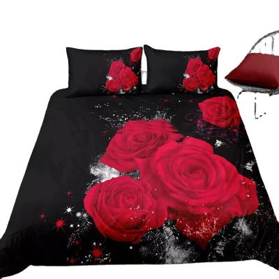 China Own Design Duvet Cover BOMCOM Flower Series 3d Printing Hot Selling Bed Set Luxury Cotton Duvet Cover Set for sale