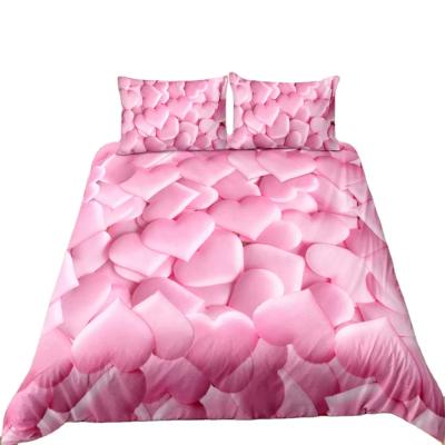 China Own Design Colorful Quilt Cover BOMCOM Factory Direct Sale Series Bedding Set Single Cotton Duvet Cover Pink for sale