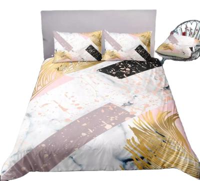 China Clean Design Duvet Cover BOMCOM Prices Marble Series Designer Bedding Set 100% Cotton Duvet Cover Best for sale