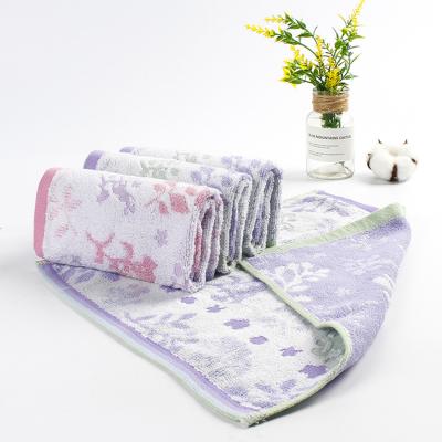 China Best-selling QUICK DRY promotion loftex block jacquard face towel floral cheap face towel for sale