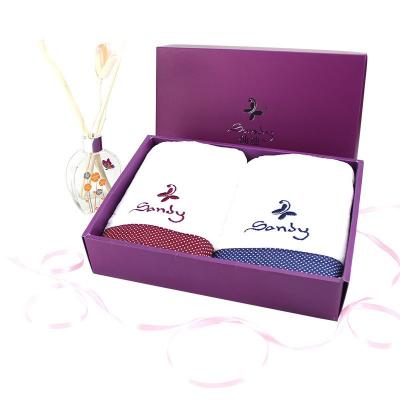 China QUICK DRY high quality 100% cotton man and woman personal gift towels set in gift box package for sale